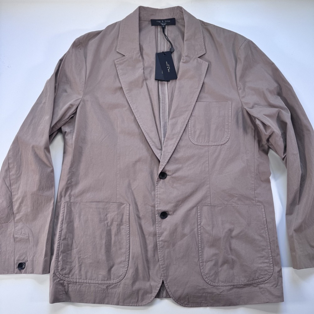 RAG & BONE Desert Taupe Beige Butler Peached Cotton Blazer Jacket Mens 44 NWT